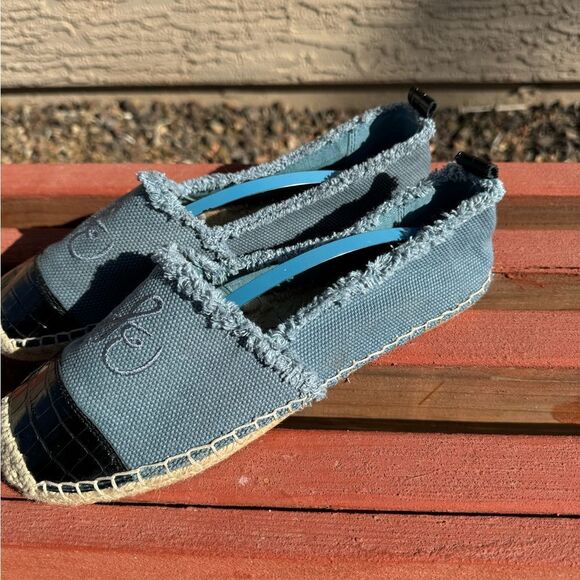 Sam Edelman Blue canvas Espadrille flats NWOT SZ 10 - Picture 10 of 13